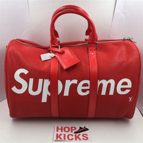 supreme lv duffle|louis vuitton supreme duffle.